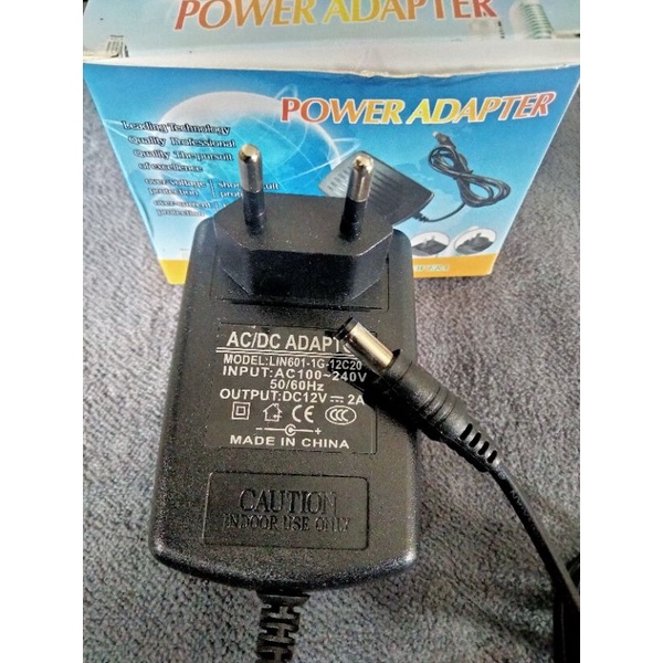 Power Adapter AC 220 V to DC 12 volt ==&gt; 2 Ampere Real