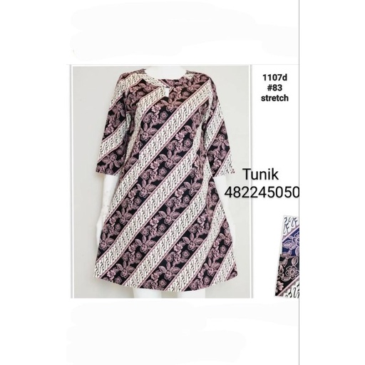 tunik batik-midi dress