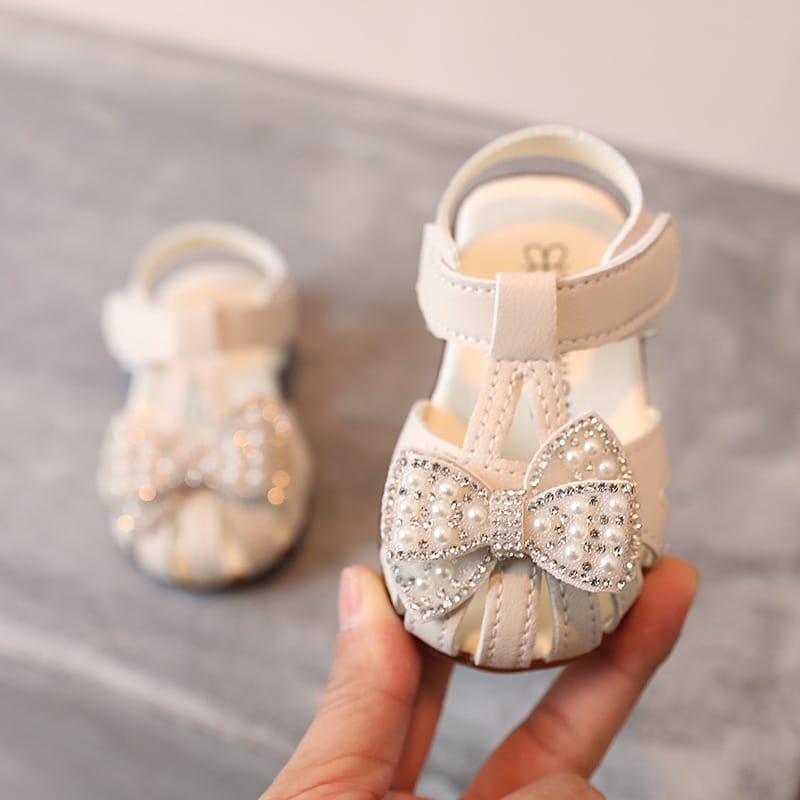 Sepatu Bayi Anak Motif Pita Mutiara/ Sepatu Sandal Anak Premium/ Sepatu Anak Pesta/ Sepatu Anak IMPORT SP8