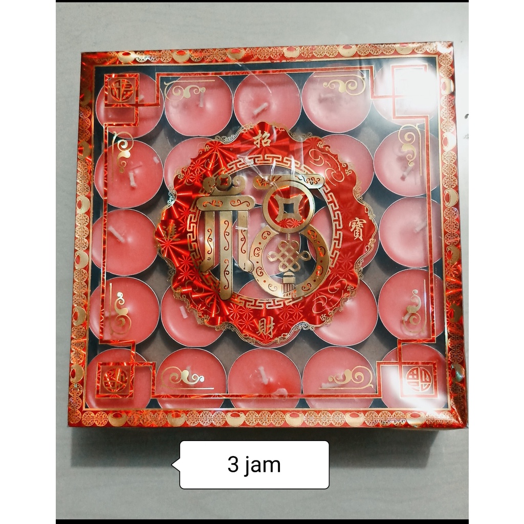 (merk random) Lilin tealight ceper kaleng 3jam 4jam 3 jam dan 4 jam merah/ putih/ kuning