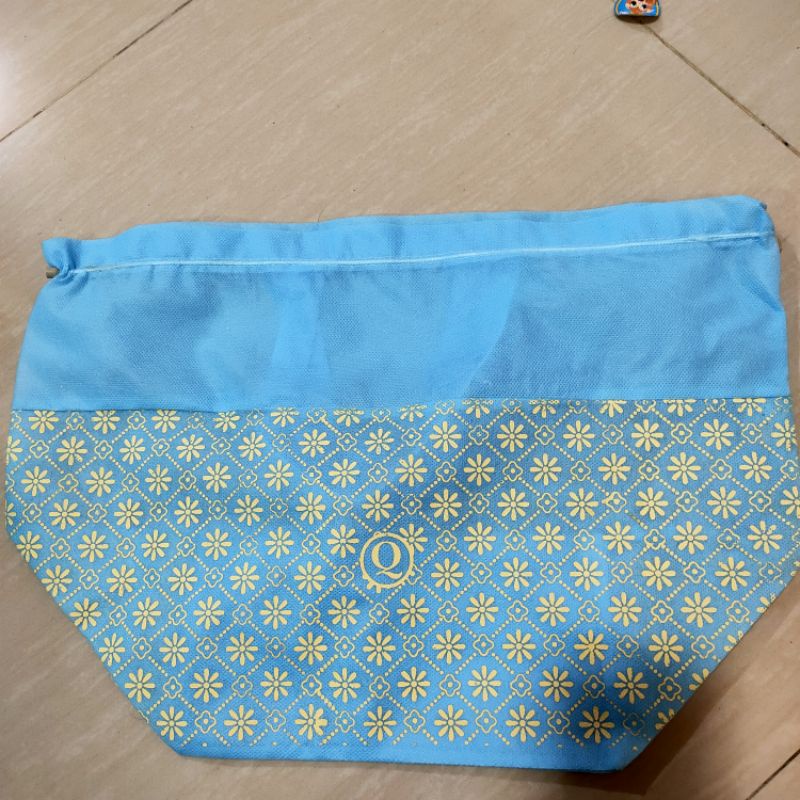 Tas serut batik Baby blue TEBAL&amp;TERMURAH uk.22x22 (Harga Lusin isi 12)