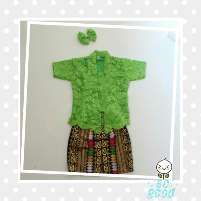 SETELAN KEBAYA ANAK BRUKAT SOFIA ORI HIJAU DAUN NABILA FASHION WE6465FE