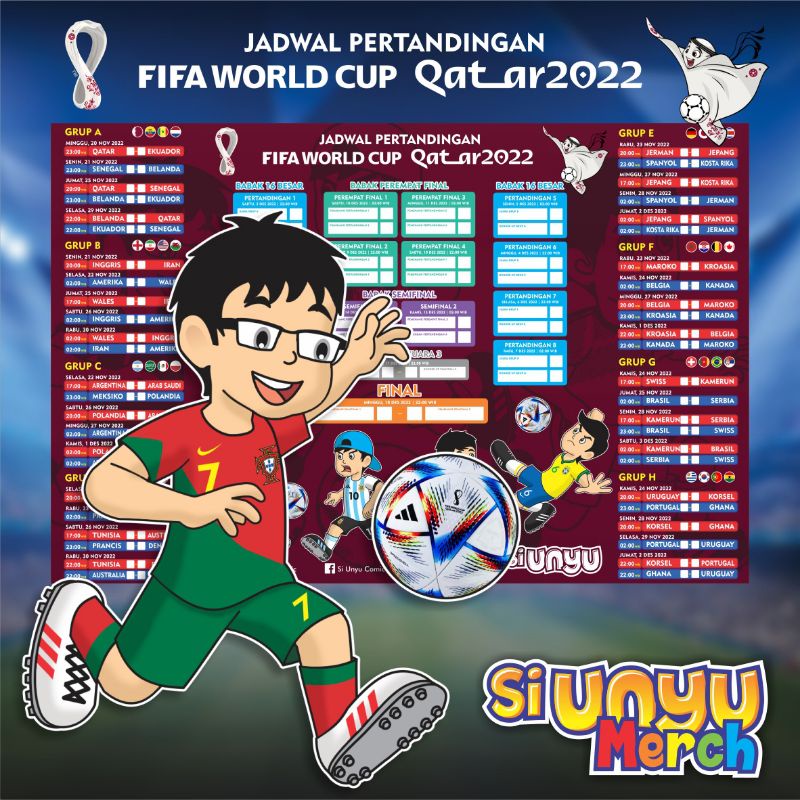 Poster Jadwal Piala Dunia 2022 Qatar | FIFA World Cup 2022 Qatar