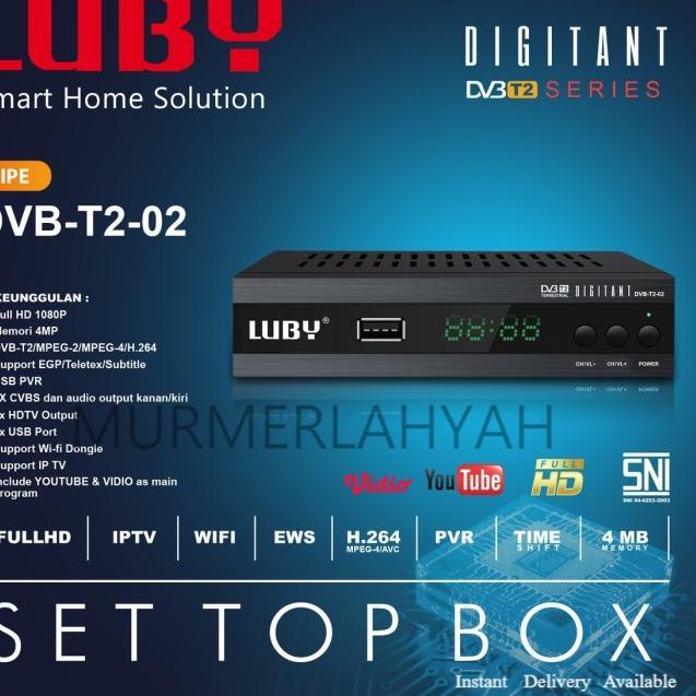 NEW STB Luby Receiver TV STB Digital DVB T2-02 Support WIFI Dongle