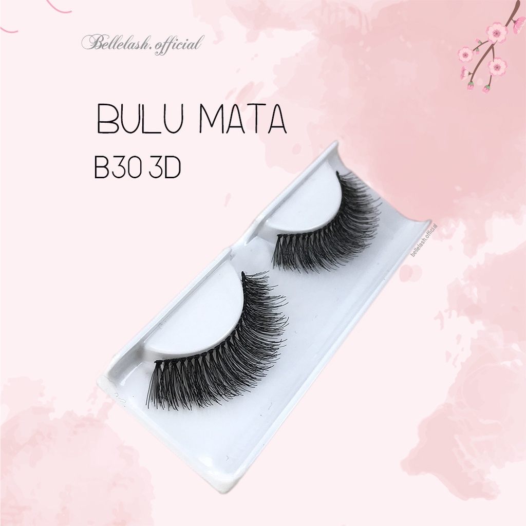 B30 3D Bulu Mata Palsu Handmade Natural False Eyelash Eye Lashes