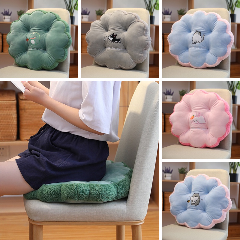 Bantal Duduk Bantalan Kursi Lantai Sandaran Empuk Nyaman Dekorasi Bundar Ukuran Besar 45 x 45 cm Model Karakter Kartun Lucu Chair Cushion Pillow