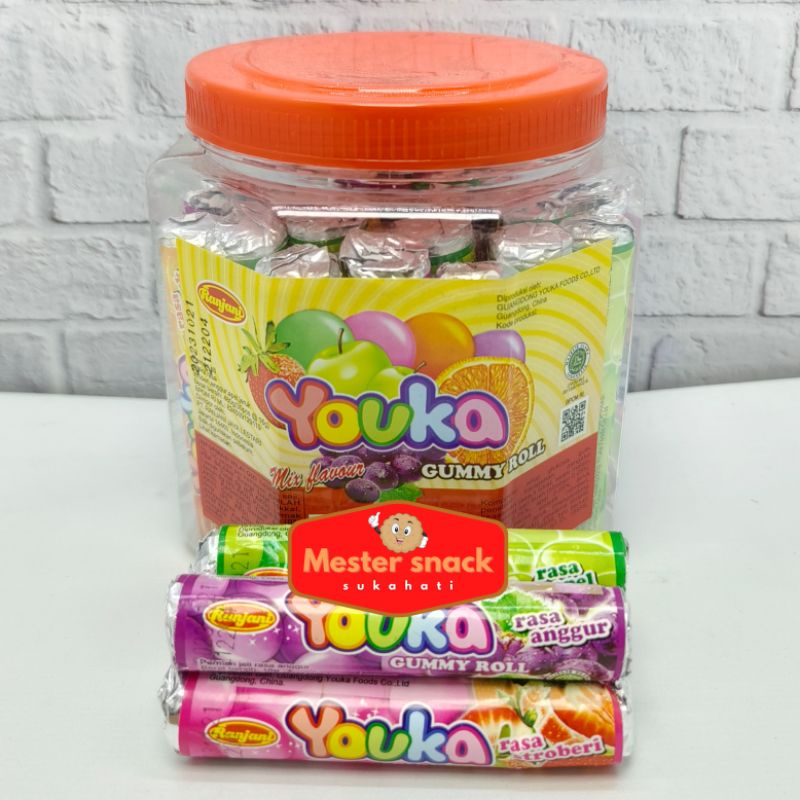 Permen Youka Gummy Roll Toples