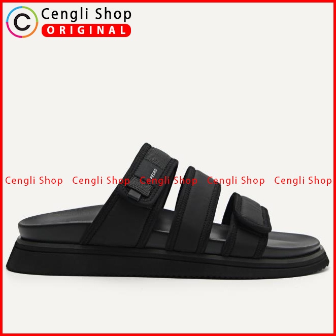 PM148 SANDAL SLIDE PEDRO PRIA ORIGINAL CASUAL BRANDED HITAM