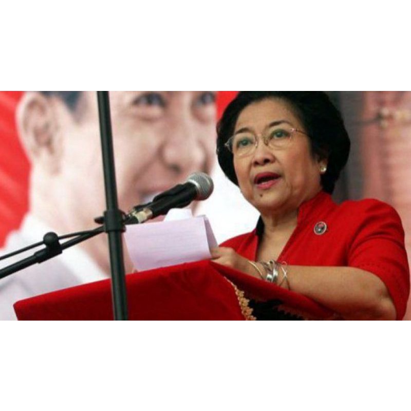 POSTER IBU MEGAWATI SOEKARNO PUTRI + BINGKAI 53×35CM