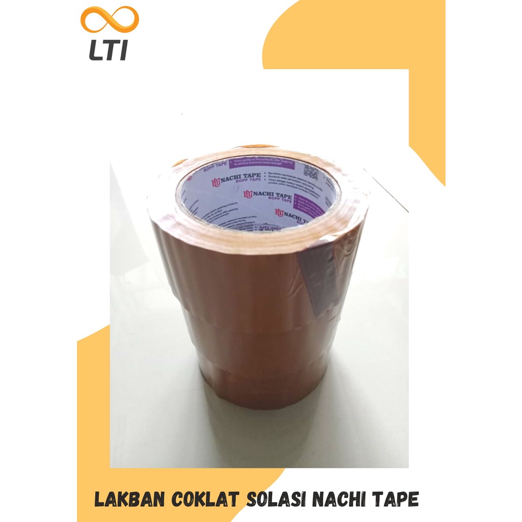 

Lakban Coklat Isolasi Nachi tape PER SLOP
