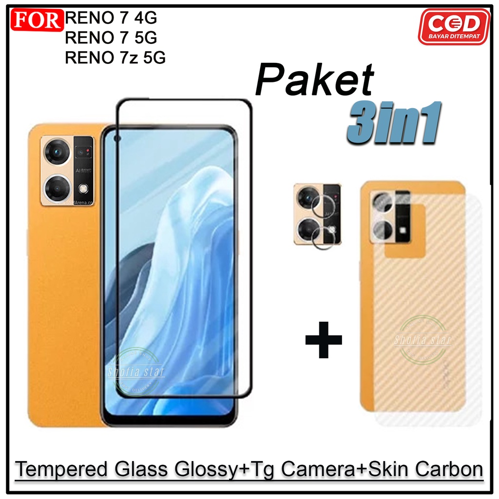 PAKET 3IN1 Ceramic Privacy Matte Oppo Reno 7 4G 5G 7z 5G 4 Anti Spy Full Cover