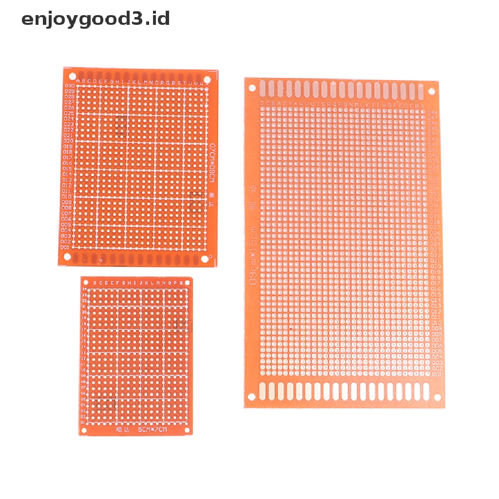 2pcs Papan PCB Bakelite Universal Diy Satu Sisi Warna Kuning Bahan Tembaga