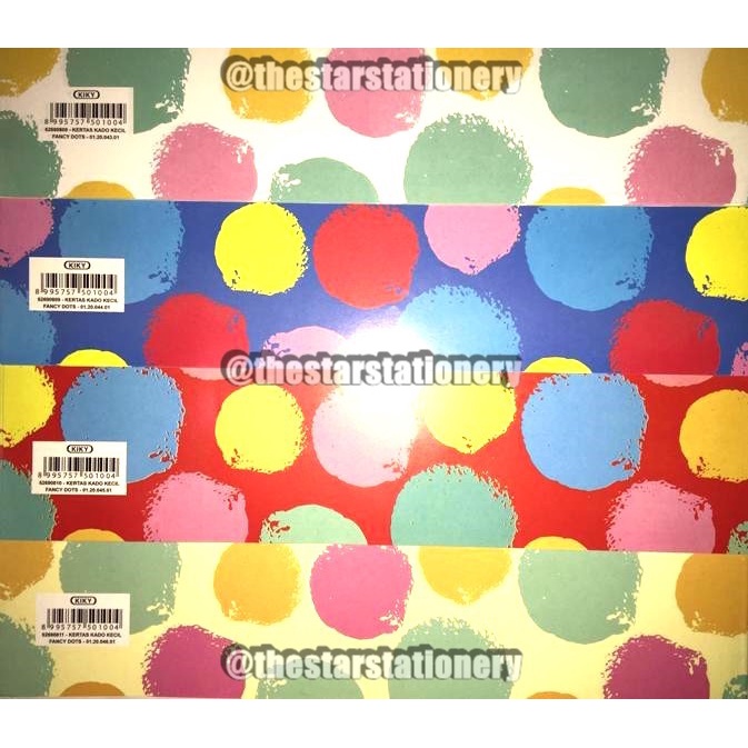 

( 1 Pack isi 50 Lembar ) Kertas Kado Kiky Kecil Motif Shape Uk 48 x 62 cm ( 1 Pack isi 50 Lembar )