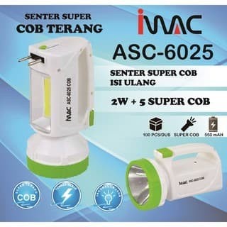 IMAC ASC-6025 COB Senter LED Super Terang Hemat Energi Dengan 2 Watt