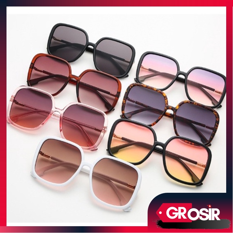 Grosir - F1044 Kacamata Anti Radiasi Kotak / Unisex Sunglasses / Kacamata Model Petak / Kacamata Fashion