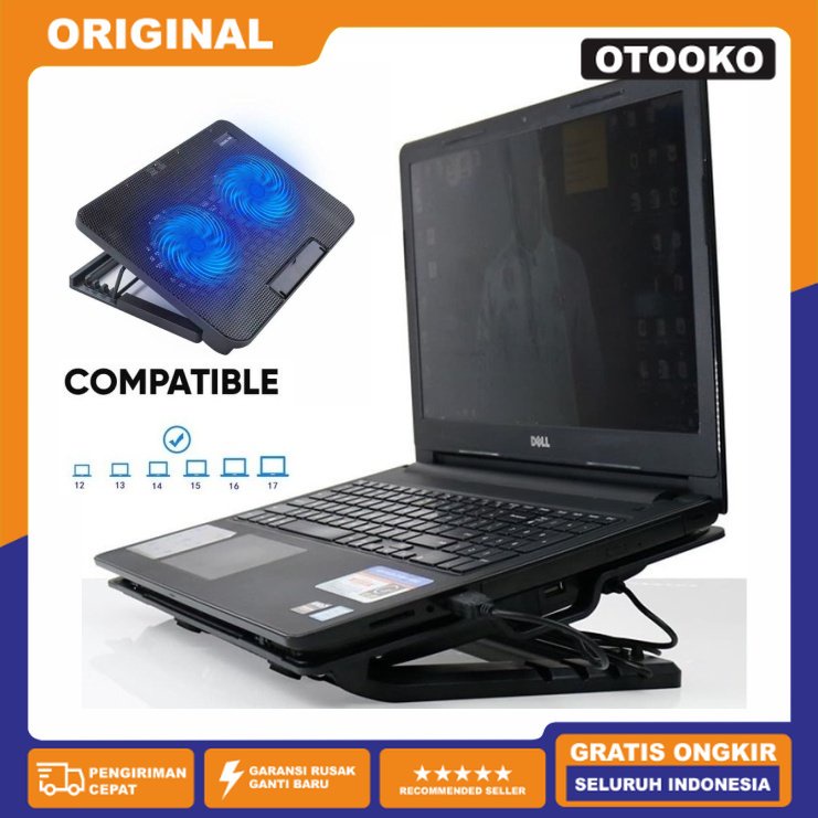 Kipas Pendingin Laptop Big Fan Cooler ACE Stand Cooling Pad Cooler Kipas pendingin Laptop Notebook 2 Kipas N99