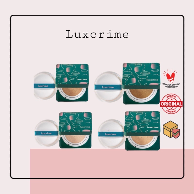 luxcrime 2nd skin luminous BELI LUXCRIME CUSHION , SHADE CUSTARD, HONEY,VANILA
