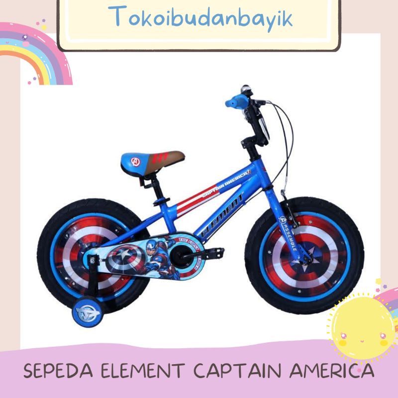 READY STOK Sepeda anak BMX Element captain America