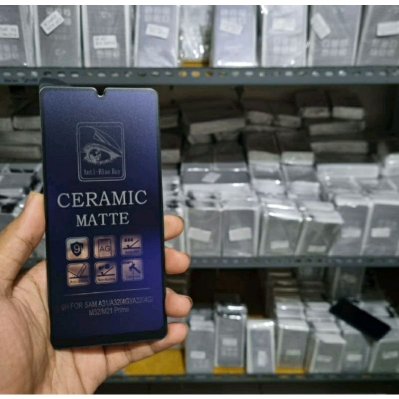 TEMPERED GLASS ANTI BLUE RAY CERAMIC MATTE OPPO RENO 3 PRO / OPPO RENO 4 / OPPO RENO 4F / OPPO RENO 4 LITE / OPPO F17 PRO / OPPO A93 / OPPO A59 / OPPO F1S