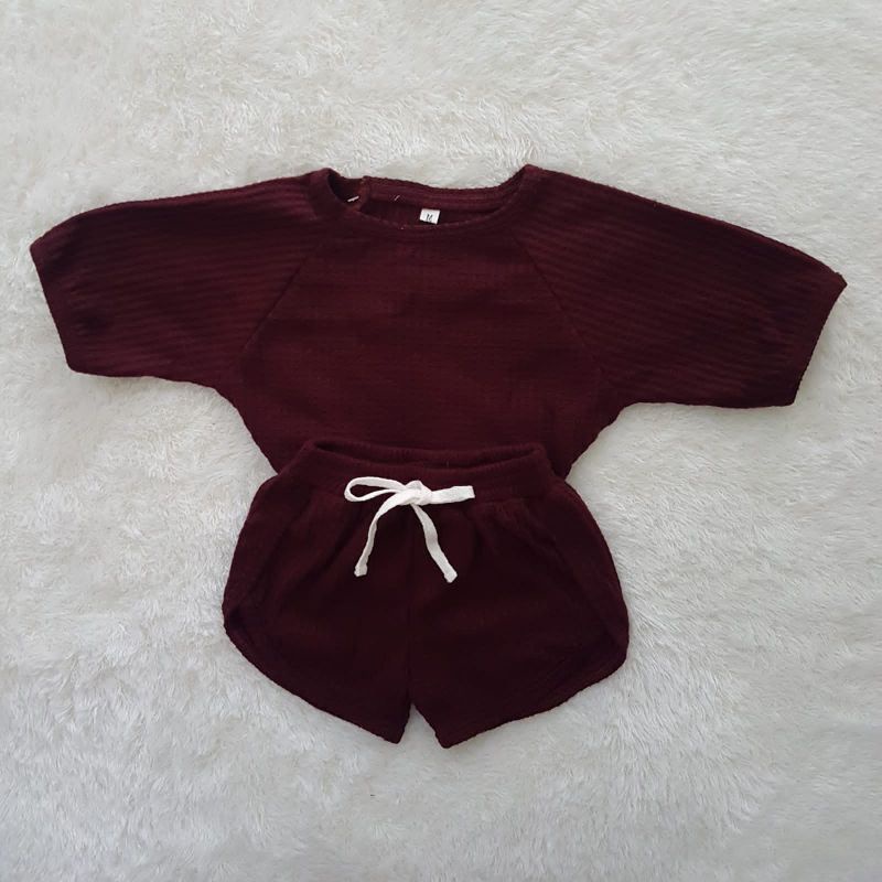 baju bayi kelly shorts set