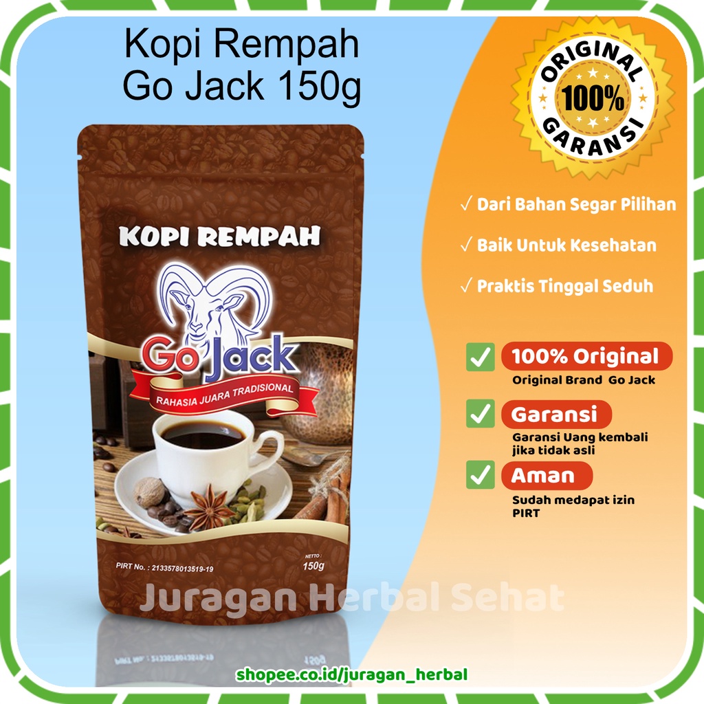 

Kopi Rempah Kopi Herbal Kopi Bubuk Serbuk Minuman Premium Sehat GoJack Original 150g