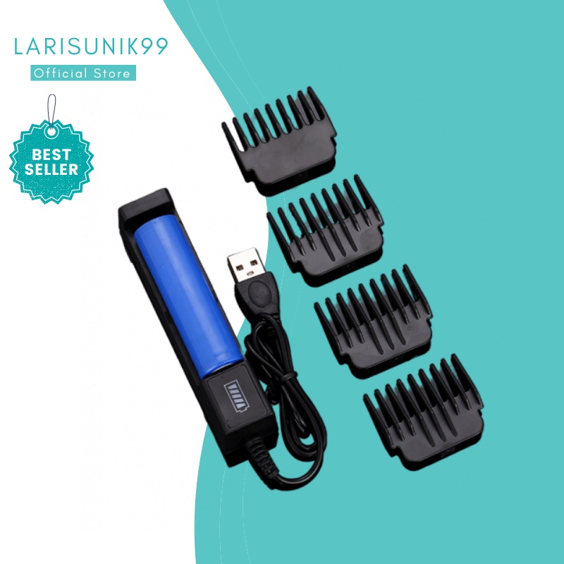 Alat Cukur Rambut Elektrik Alat Potong Rambut Hair Clipper Portable Tanpa Kabel Cukur Jenggot