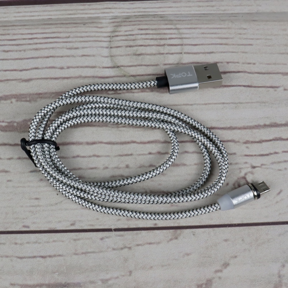 TOPK Kabel Charger Magnetic Micro USB - CS1711 - OMUAE3GY Gray