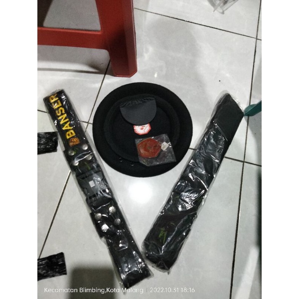 1 Set Perlengkapan Banser (Kopel + Dahrim + Pin + Baret Camel)