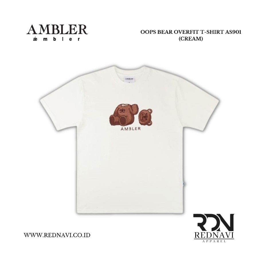 Ambler Oops Bear T-Shirt (AS901) Cream Original
