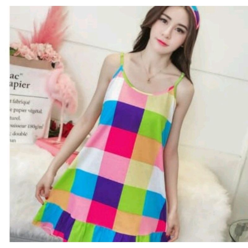 Daster Wanita Kotak- Kotak Preloved