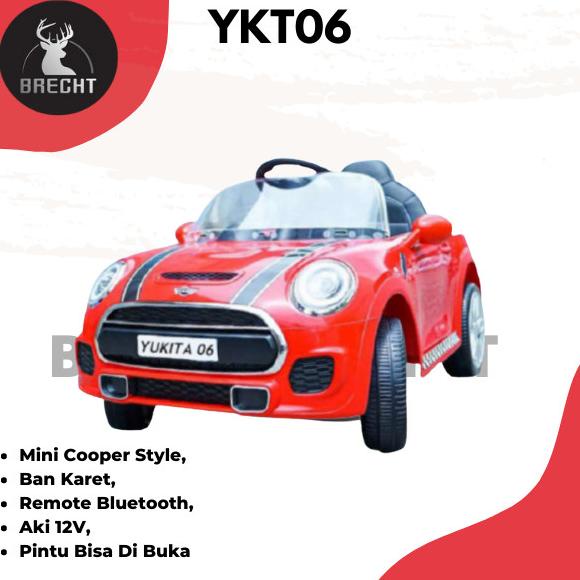 Mainan Anak Mobil Aki Mini Coper Yukita DLS-06 stock ada