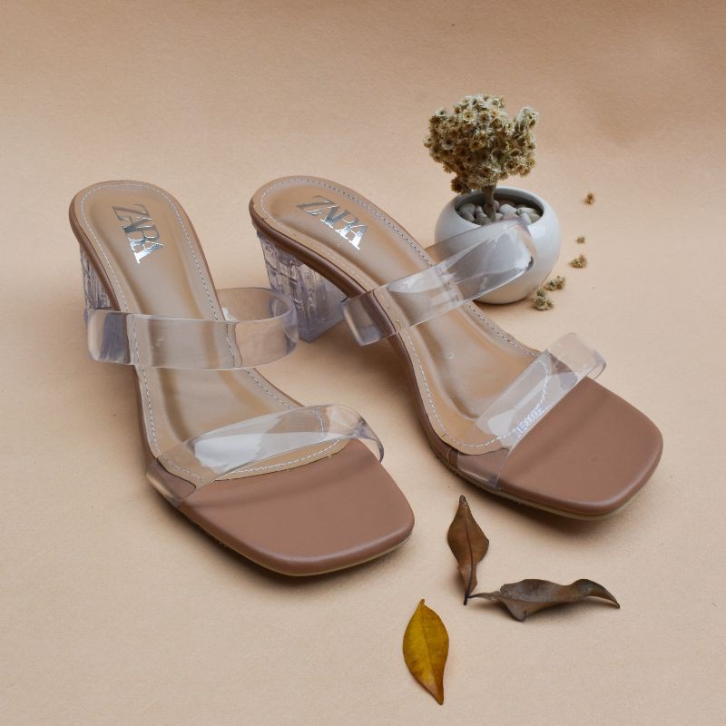 Sepatu High Heels Wanita Import 9938-5 Hill Heel Hils Heals W Hm128 Bunga W02 - Hitam, 36 Sendal Hak