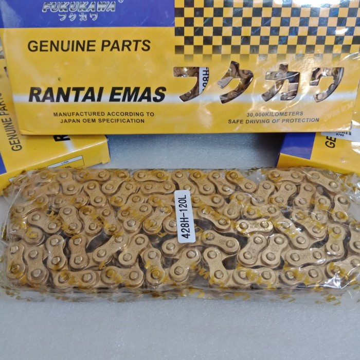 RANTAI RANTE RODA GOLD EMAS 428H 120L