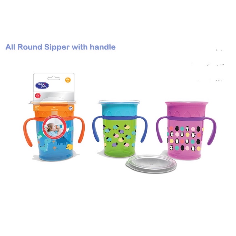 Baby safe ap013 sippee cup with handle - gelas minum bayi dengan pegangan