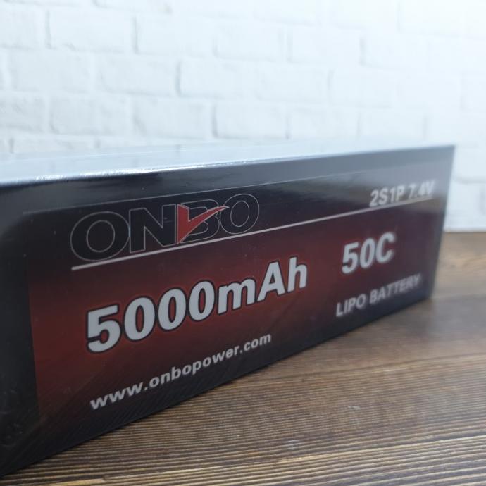 Hardcase Lipo 2s 7.4v 5000mah 50c Onbo Power.