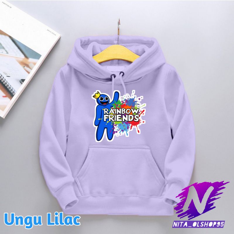 hoodie anak rainbow friends sweater rainbow friends karakter rainbow blue terbaru