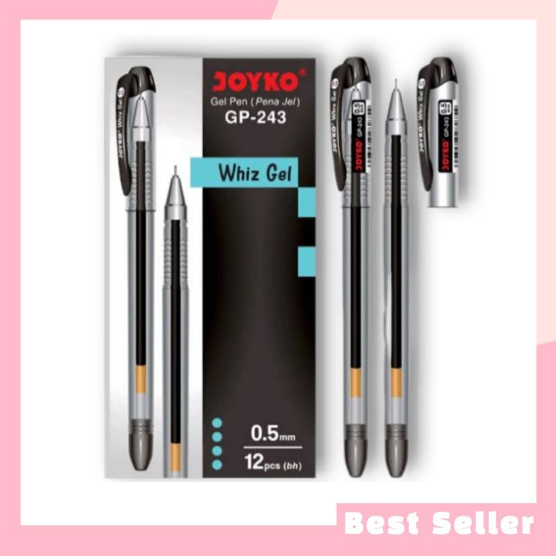 

Pulpen Gel Pen Joyko GP-243 0.5mm Pena Gel 1 Pack 12 Pcs