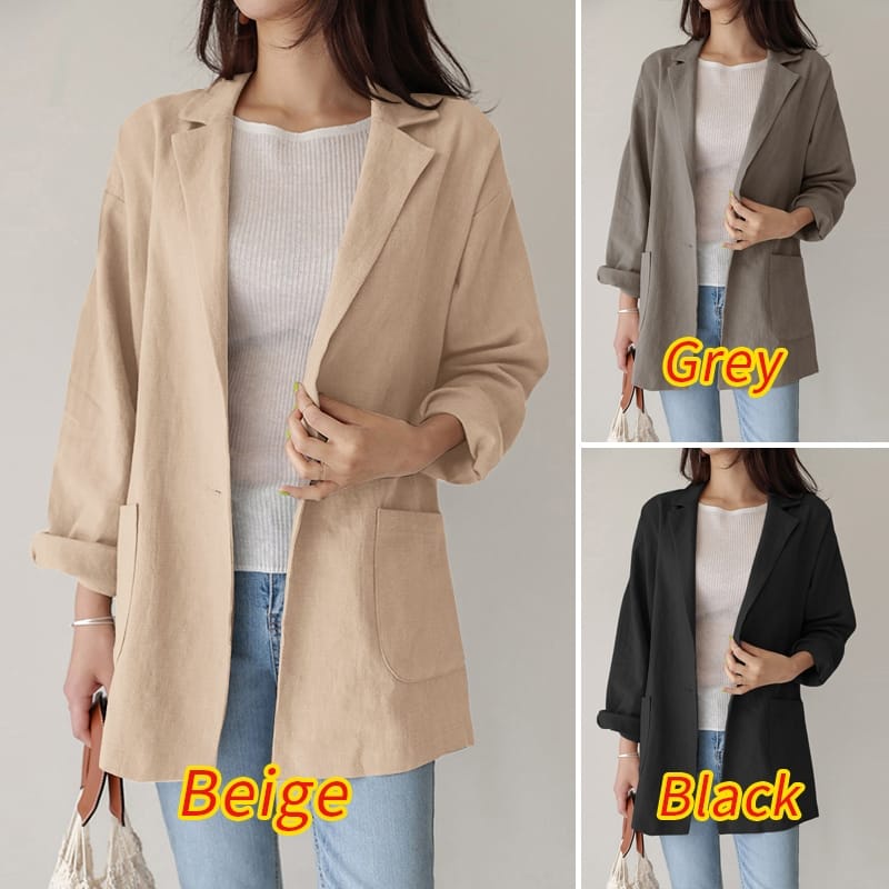 TM- NABILA BLAZER / BLAZER WANITA KOREA / BLAZER HITAM