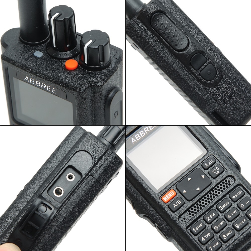 ABBREE AR-F8 - Walkie Talkie 8W Power 6-Band 136-520MHz - GPS Function - Radio Panggil Terbaru dengan Fitur Terbaru dari ABBREE