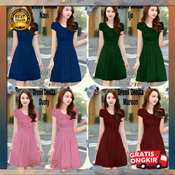 Dris Bju Mini Gaun Kondangan Bestseller Bju Cewe Kekinian Dres Remaja Pesta Goun Wnita Premium Minid