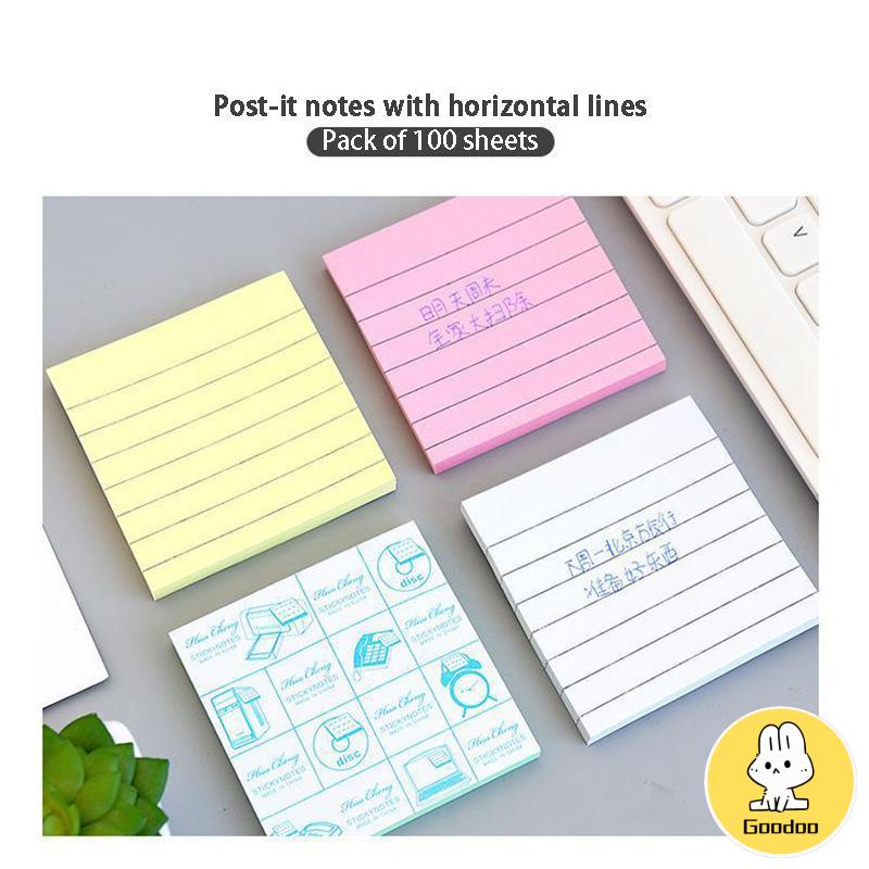 Simplicity sticky note horizontal sticker notepad post maker stiker massage pesan book note -Doo