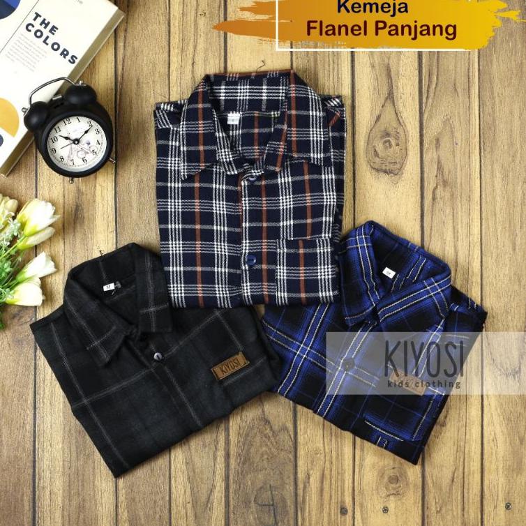 STOCK TERBATAS Kiyosi Kemeja Anak Flanel Premium Lengan Panjang Usia 1-5 Tahun ♩ 879