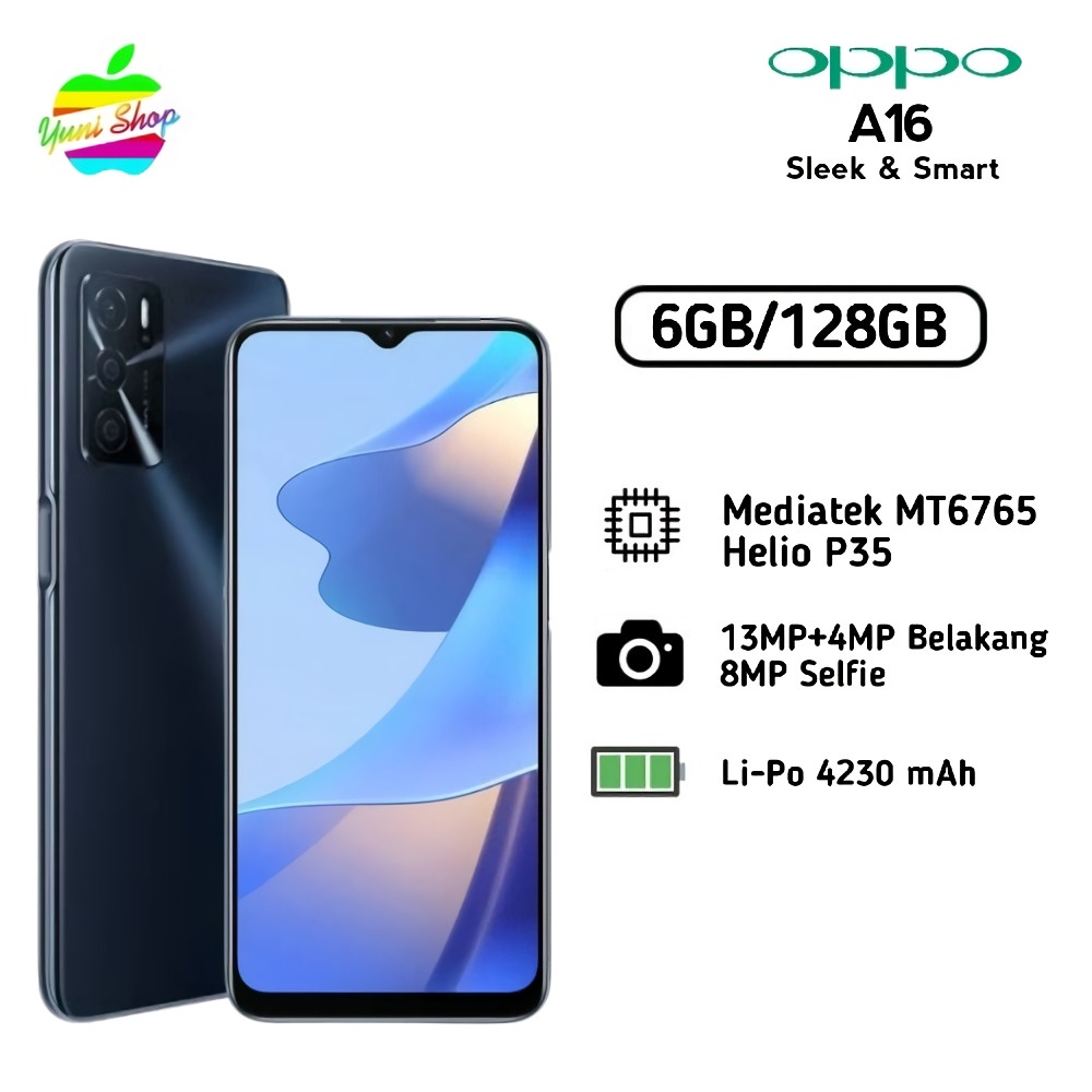 OPPO A16 4/64GB GARANSI 1 TAHUN