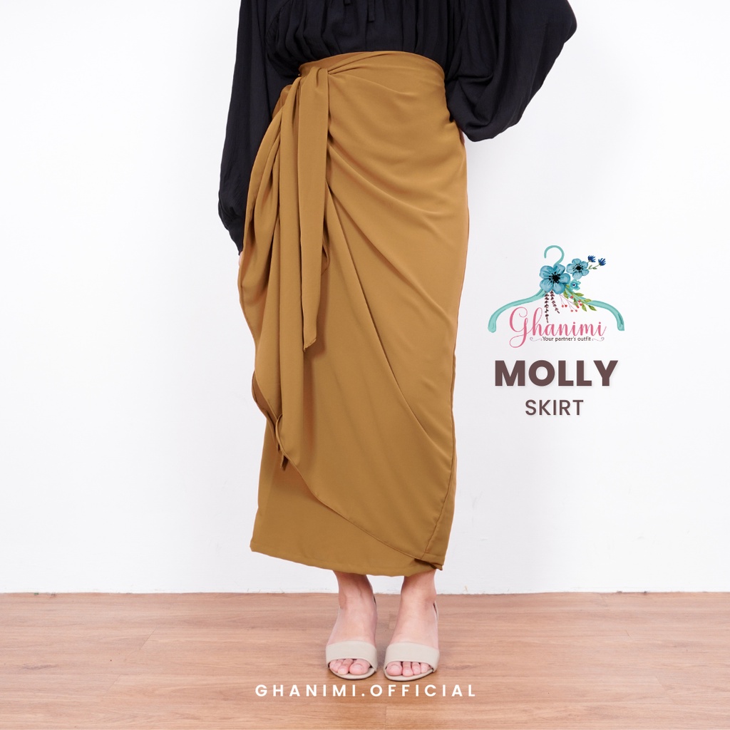 Ghanimi - Molly Skirt / Rok Lilit Undangan Silk / Rok Kondangan / Rok Satin Lilit / Outfit Kondangan / Bawahan Kondangan / Rok Pesta