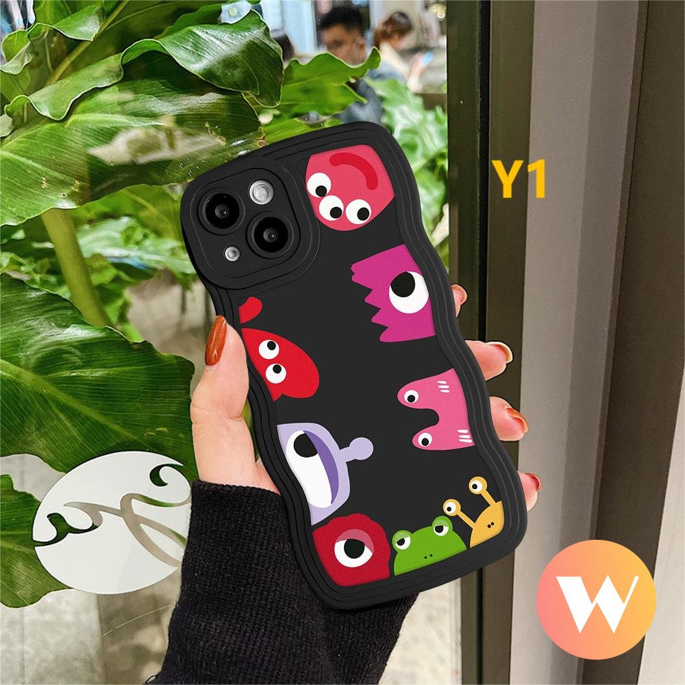 Casing Softcase Redmi 10C 10A 10 9 A1 + 9T 9A 9C NFC A1 PO CO M3 X3 NFC Pro Redmi Note 11s 9 11 9s 10 8 10s Note 9Pro 11Pro + 10pro Max Motif Monster Case Bahan Tpu Untuk Iphone