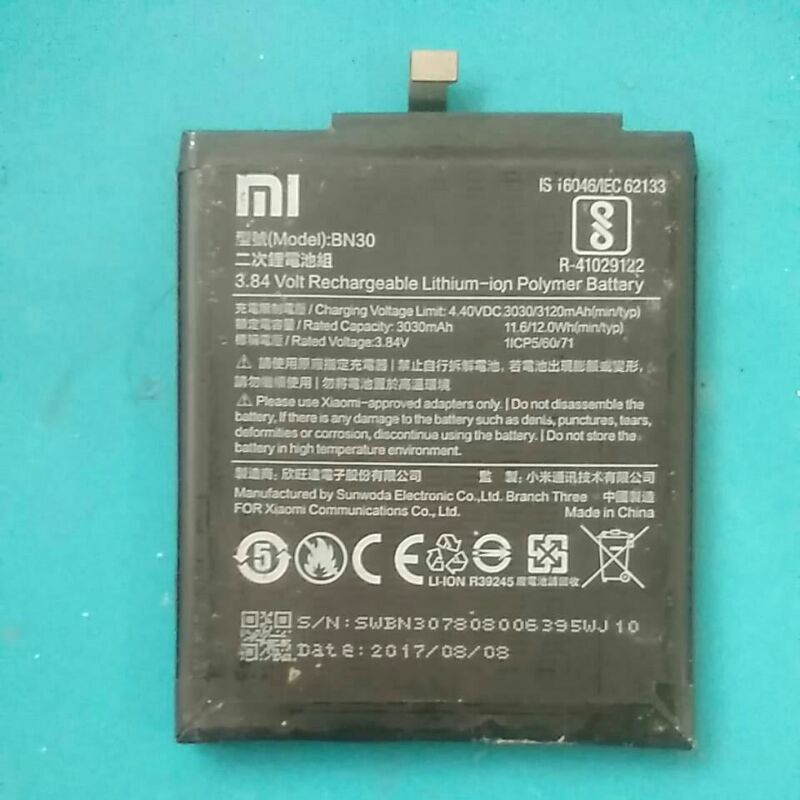 batrei redmi 4a copotan original normal
