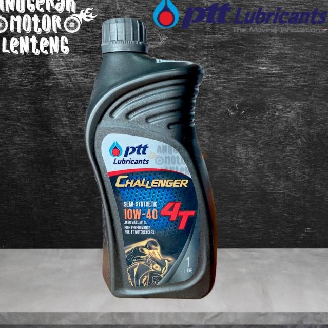 Oli PTT 10W-40 Challenger 4T 4tak 1L Semi Sythetic Jaso MA2-API SL