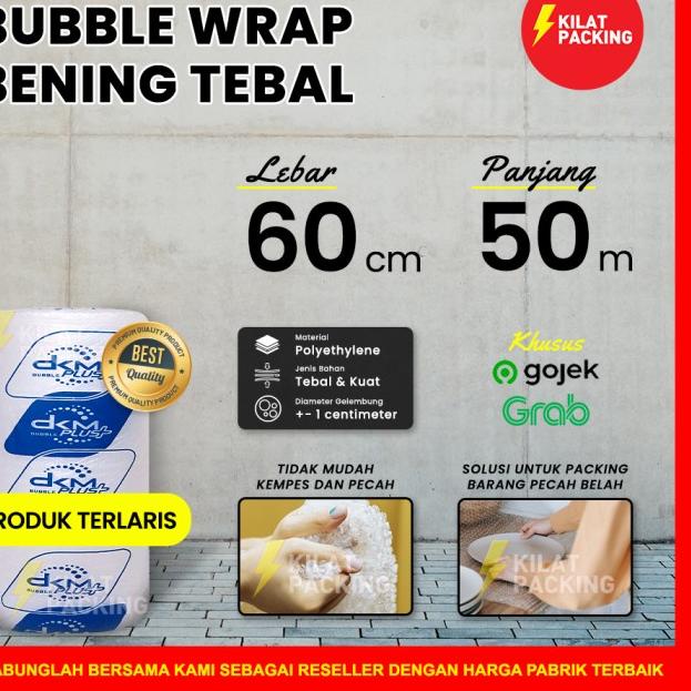 

Bubble Wrap 50m x 60cm bening premium delkomas