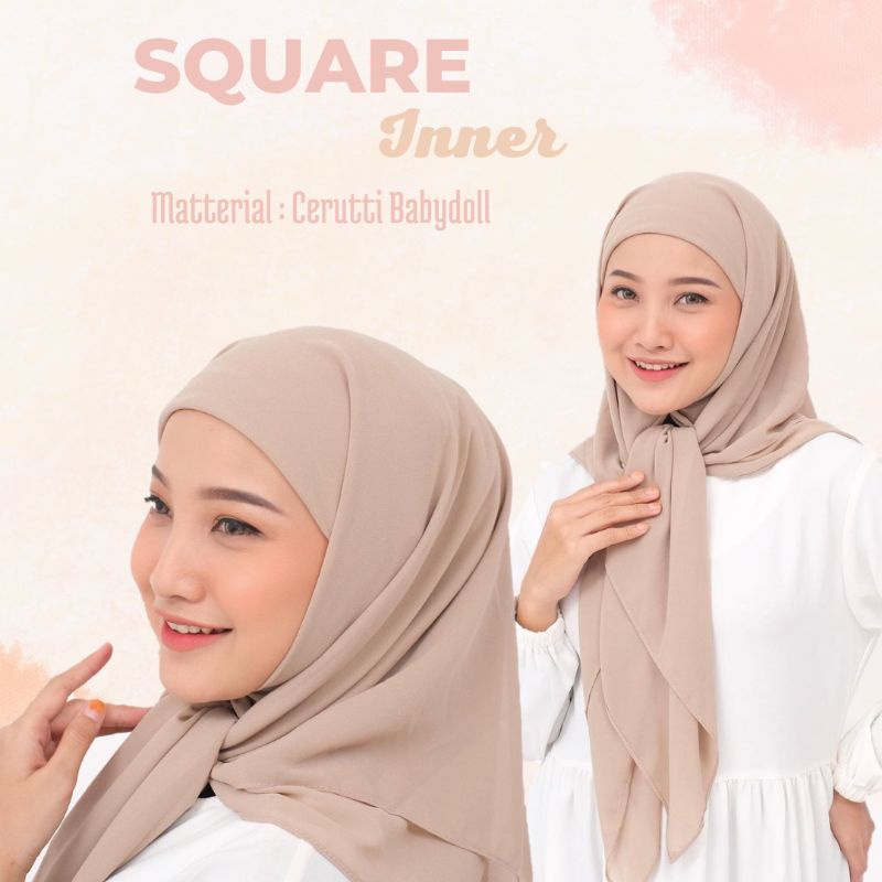 HIJAB SEGIEMPAT INNER INSTAN 2IN1 PLUS INNER / JILBAB SQUARE INNER / SEGIEMPAT INNER INSTAN / SQUARE