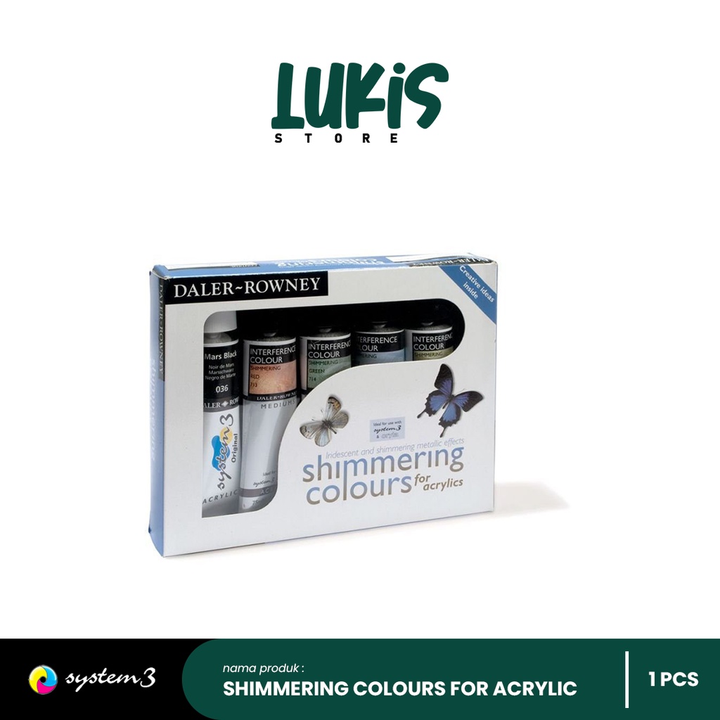 

SYSTEM3 Shimmering Colours for Acrylic | 5 x 75 ml | 128900125